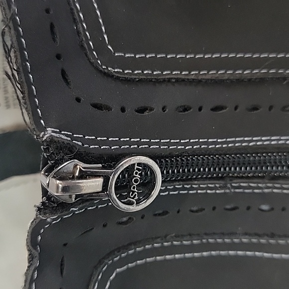 JSport By Jambu Jenna Women's Black Ankle Boots Double Zip Womens Size 8M - Picture 2 of 10